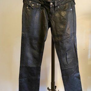 True Religion Lambs Leather Billy Pants 23
